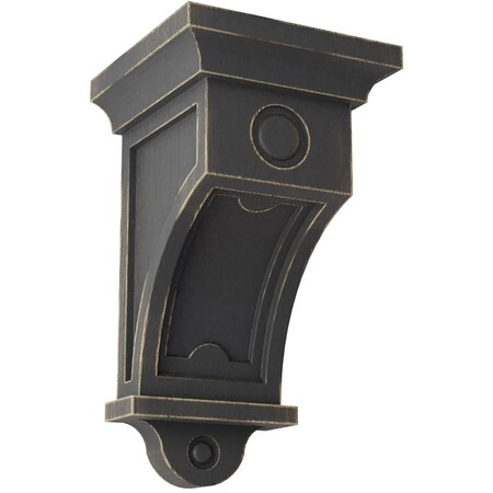 Ekena Millwork 5"W x 5"D x 9"H Arts and Crafts Wood Vintage Decor Corbel, Black CORWD05X05X09ARBL